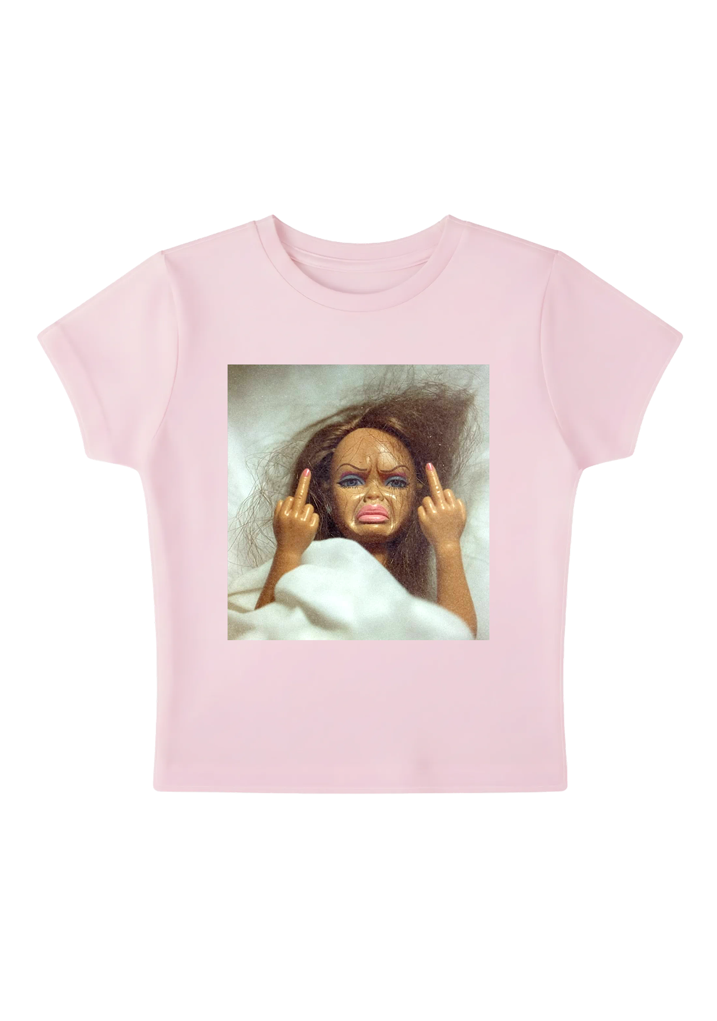  Vintage Grunge Bed Head Barbie Attitude Y2K Baby Tee