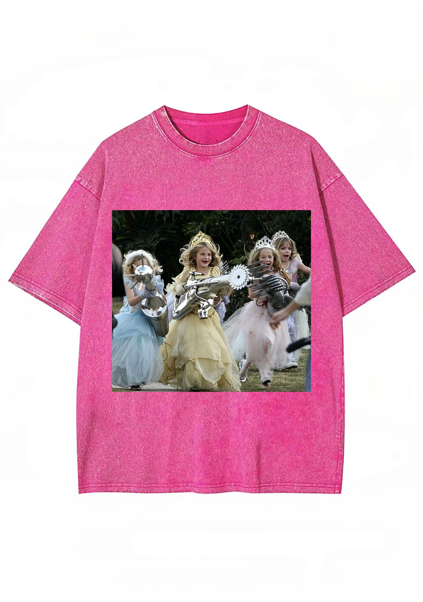 Princess Girls With Giant Weapons Meme Washed Tee