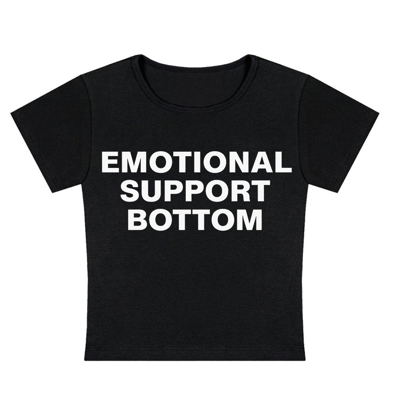 Emotional Support Bottom Y2K Baby Tee