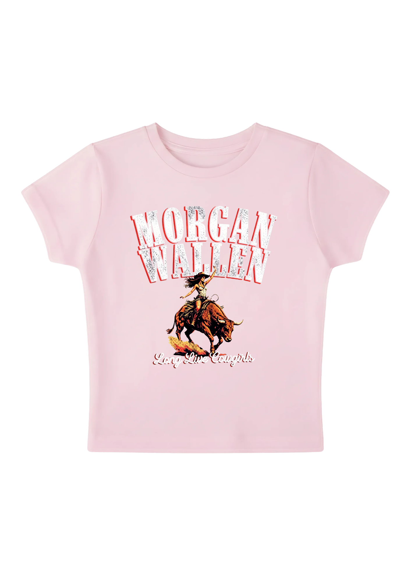 Vintage Morgan Wallen Cowgirl Bull Rider Country Music Y2K Baby Tee