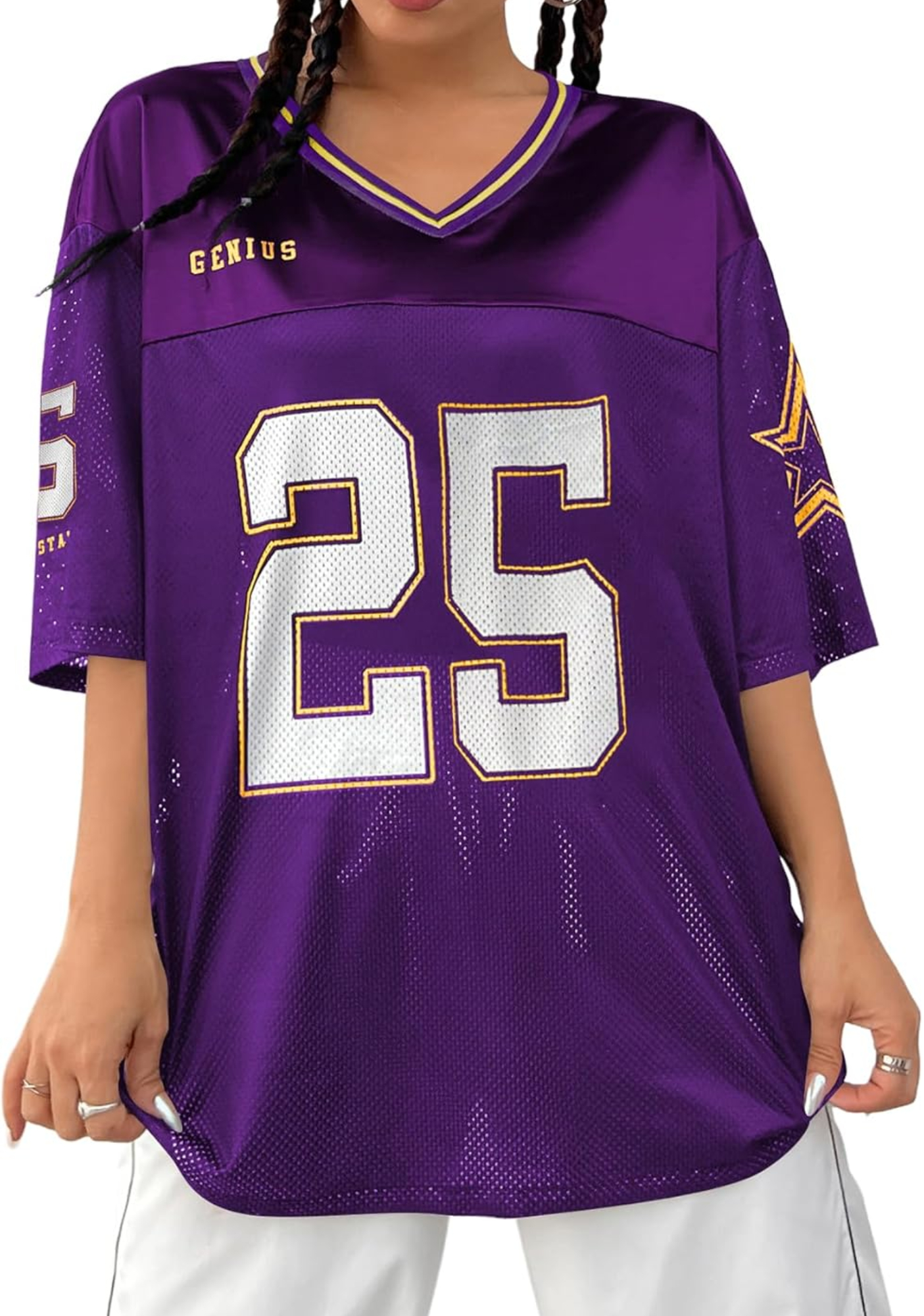 No 25 Multicolor V Neck Football Jersey Shirt