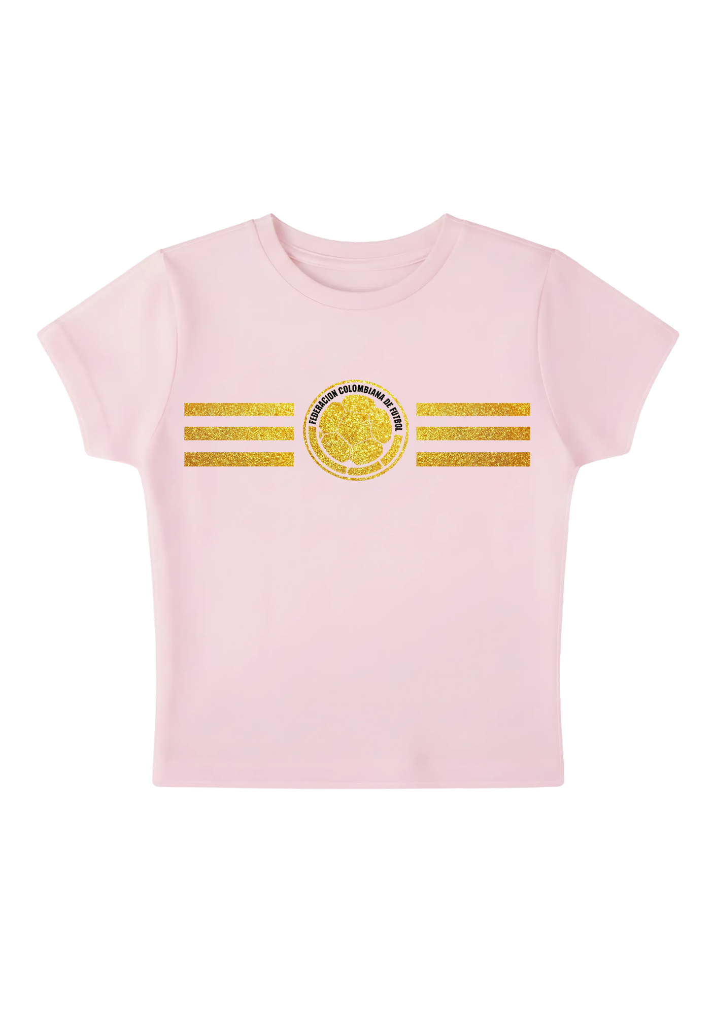 Colombia Football Glitter Y2K Baby Tee