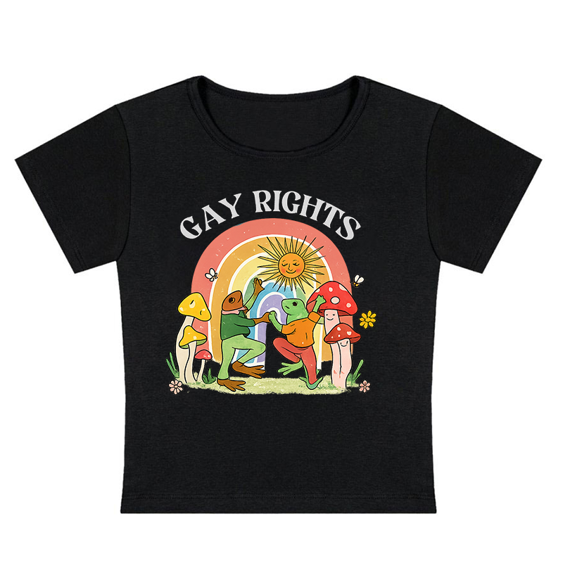 Gay Rights Thoughts Y2K Baby Tee
