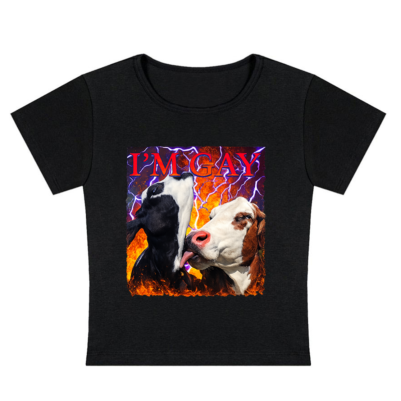 I'm Gay Y2k Baby Tee