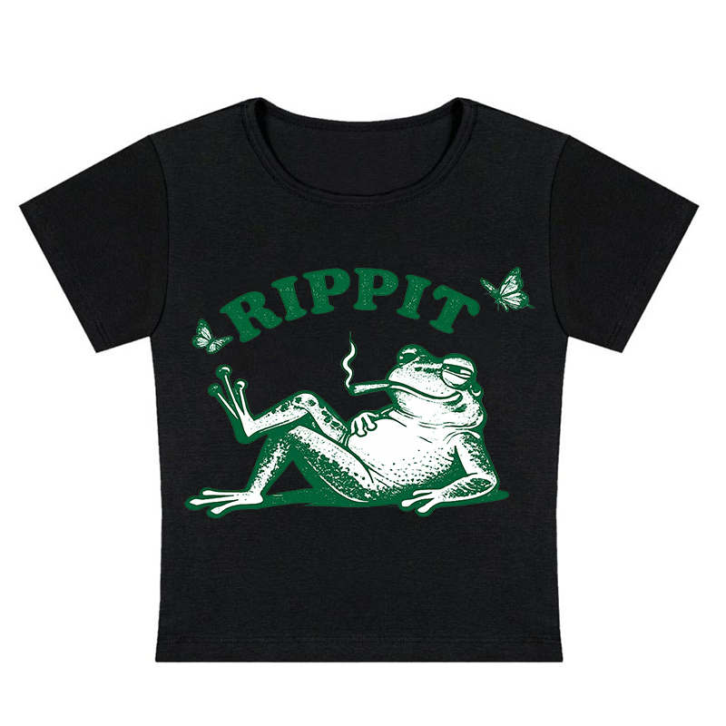 Rippit Frog Y2K Baby Tee