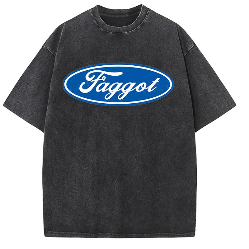 Oval Faggot Y2K Washed Tee