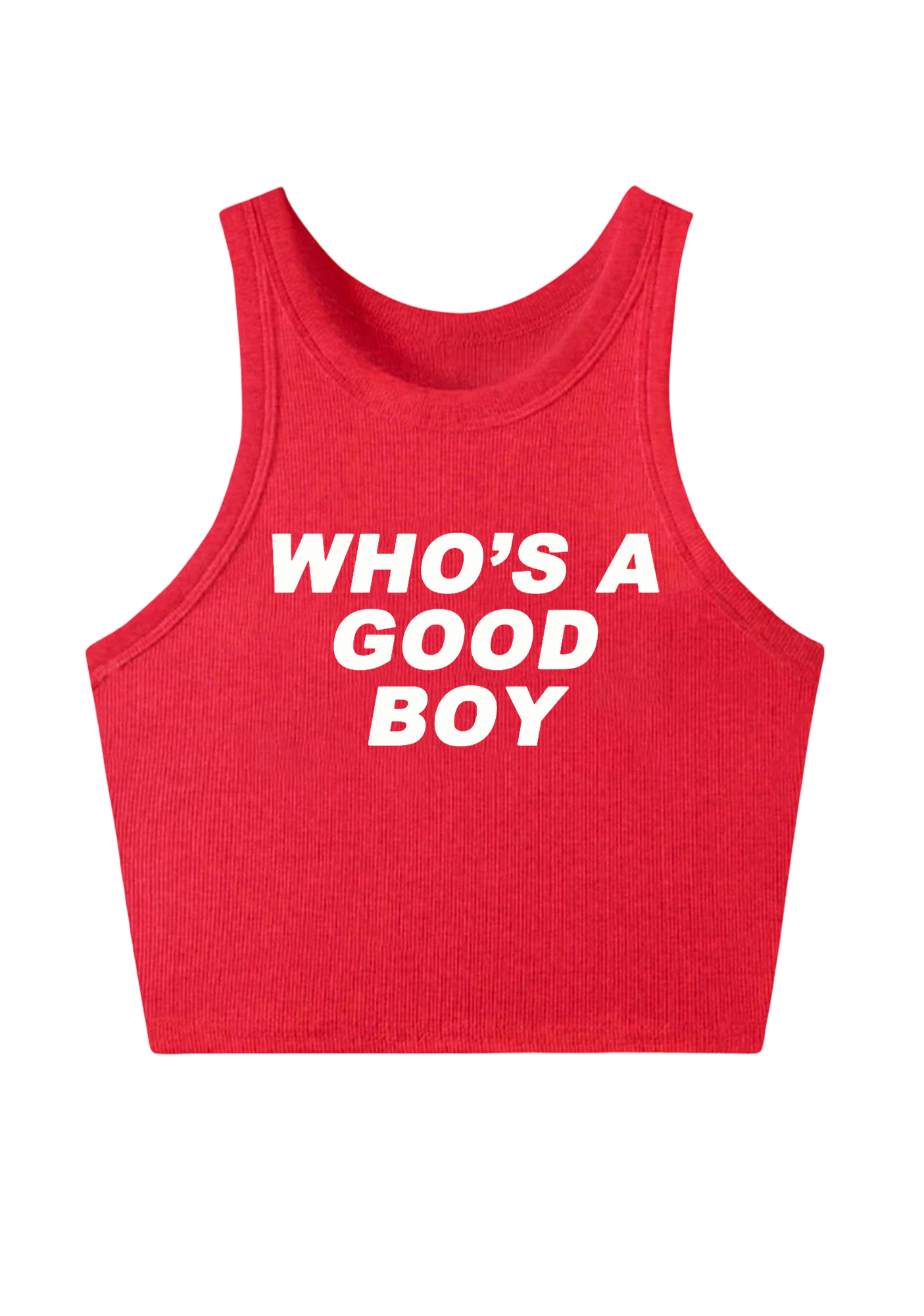 Who's A Good Boy Y2K Crop Tank Top