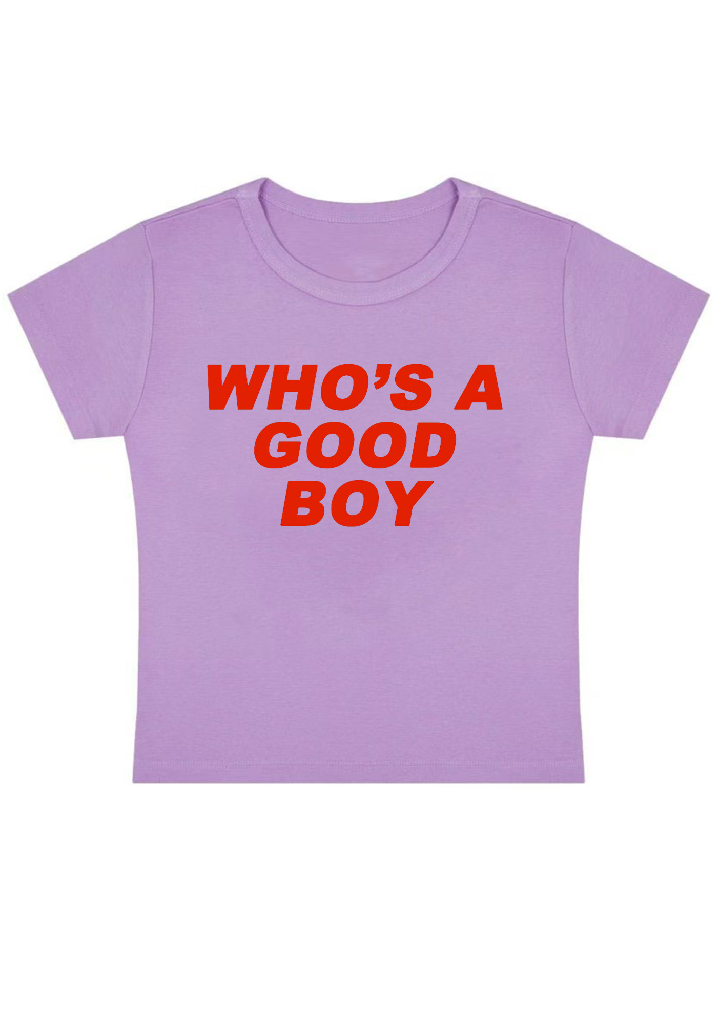 Who's A Good Boy Y2K Baby Tee