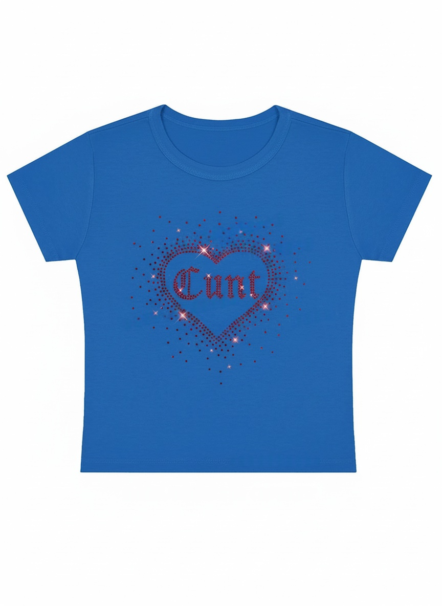 Cxxt Rhinestone Y2K Baby Tee