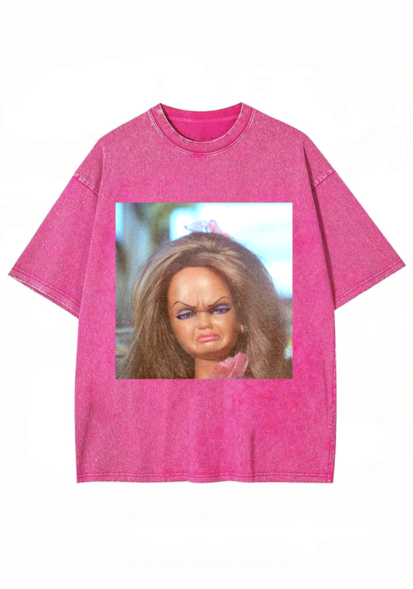 Y2K Aesthetic "Fed Up Barbie" Attitude Washed Tee