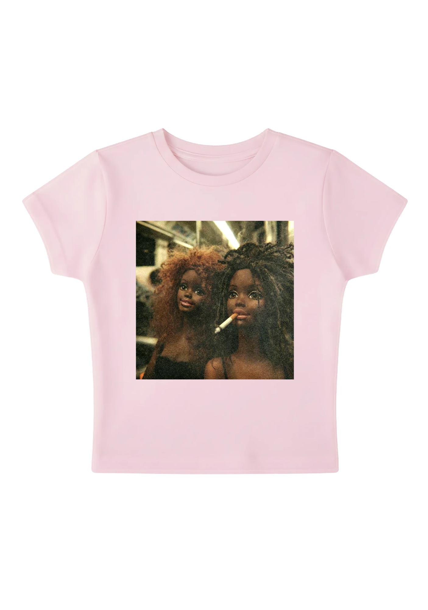 Subway Barbie Dolls Y2K Baby Tee