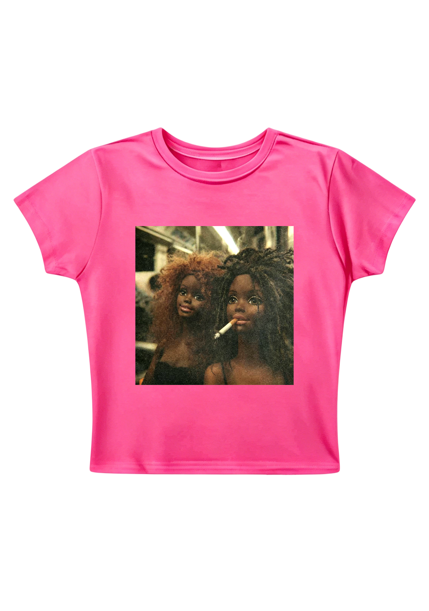 Subway Barbie Dolls Y2K Baby Tee