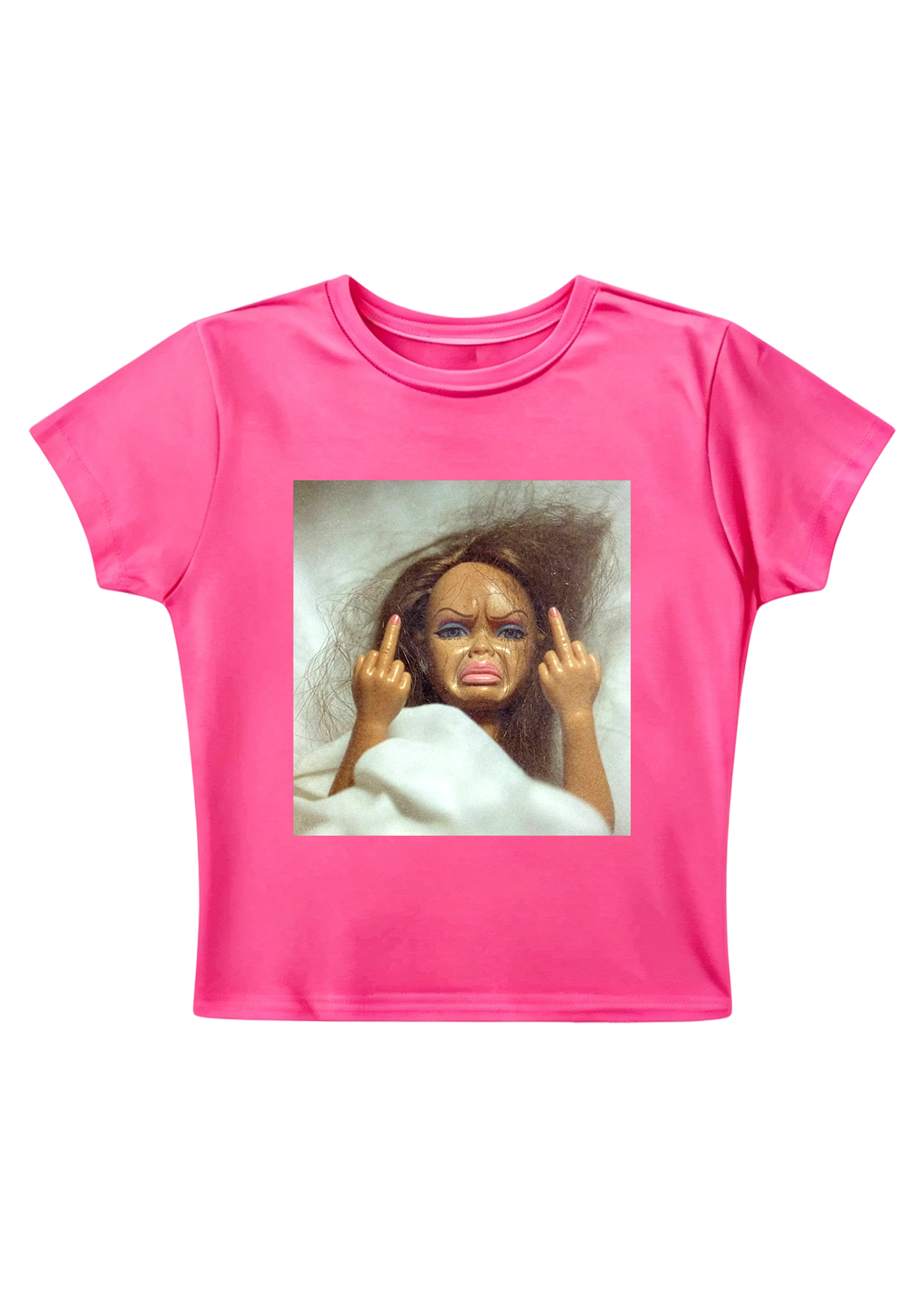  Vintage Grunge Bed Head Barbie Attitude Y2K Baby Tee