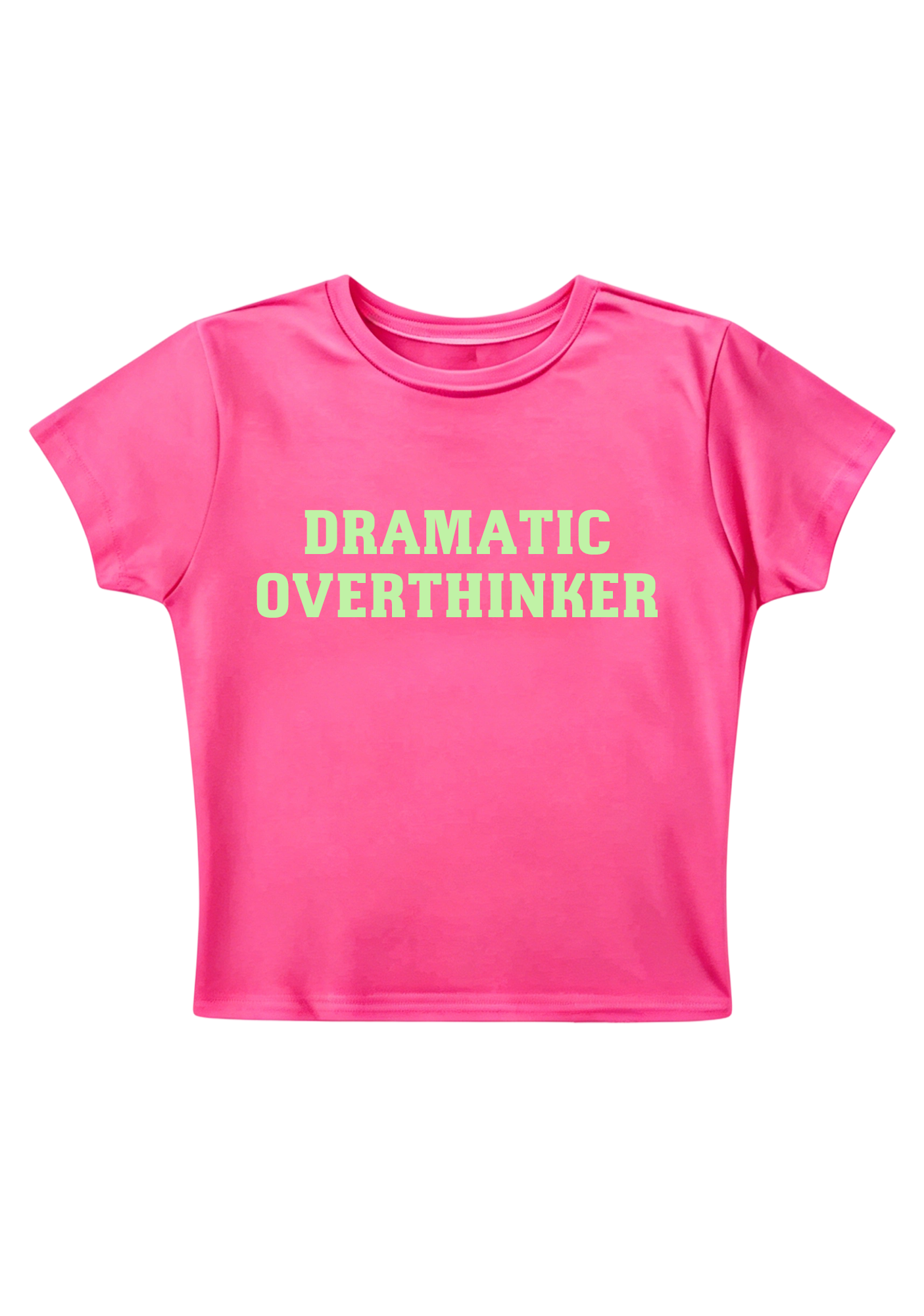 Dramatic Overthinker Y2K Baby Tee