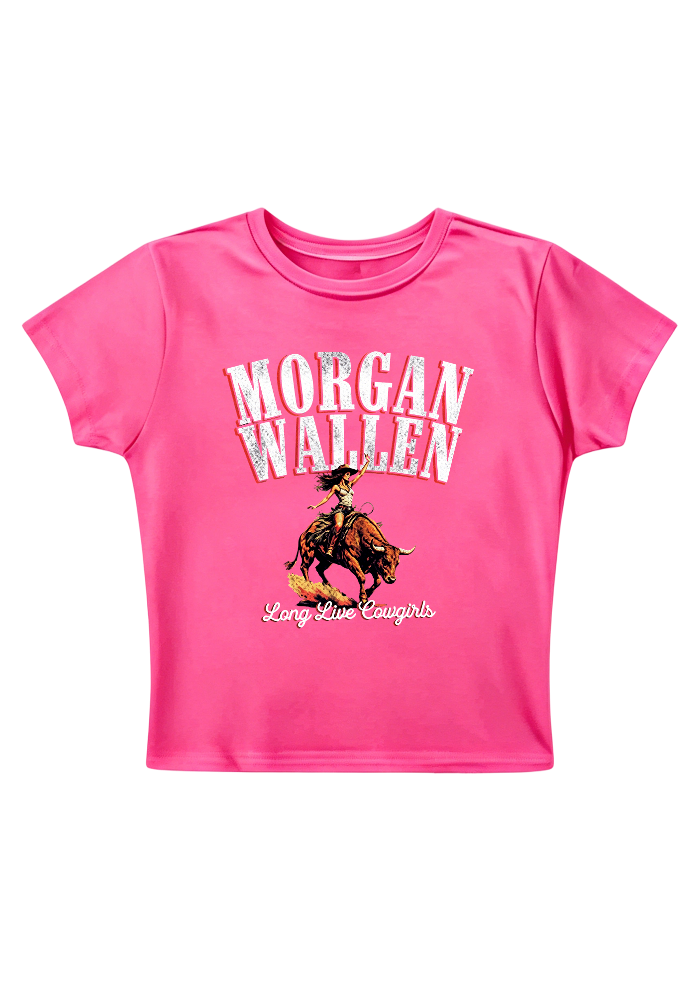 Vintage Morgan Wallen Cowgirl Bull Rider Country Music Y2K Baby Tee