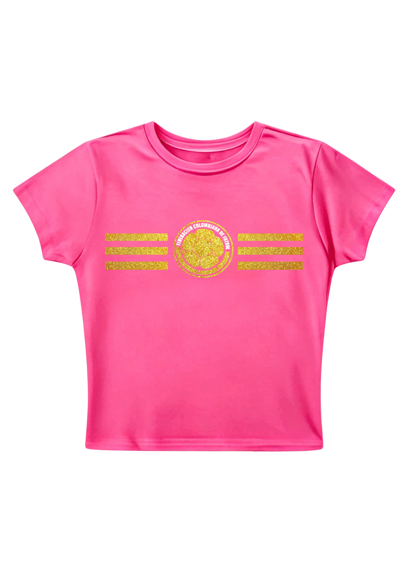 Colombia Football Glitter Y2K Baby Tee