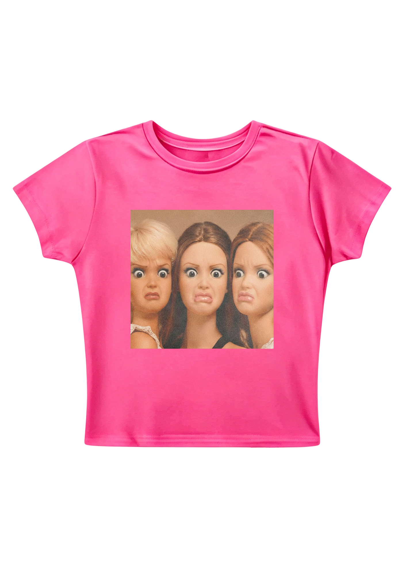 Grumpy Doll Trio Y2K Baby Tee