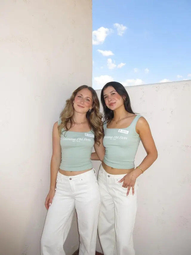 Sorority Custom Y2K Crop Tank Top