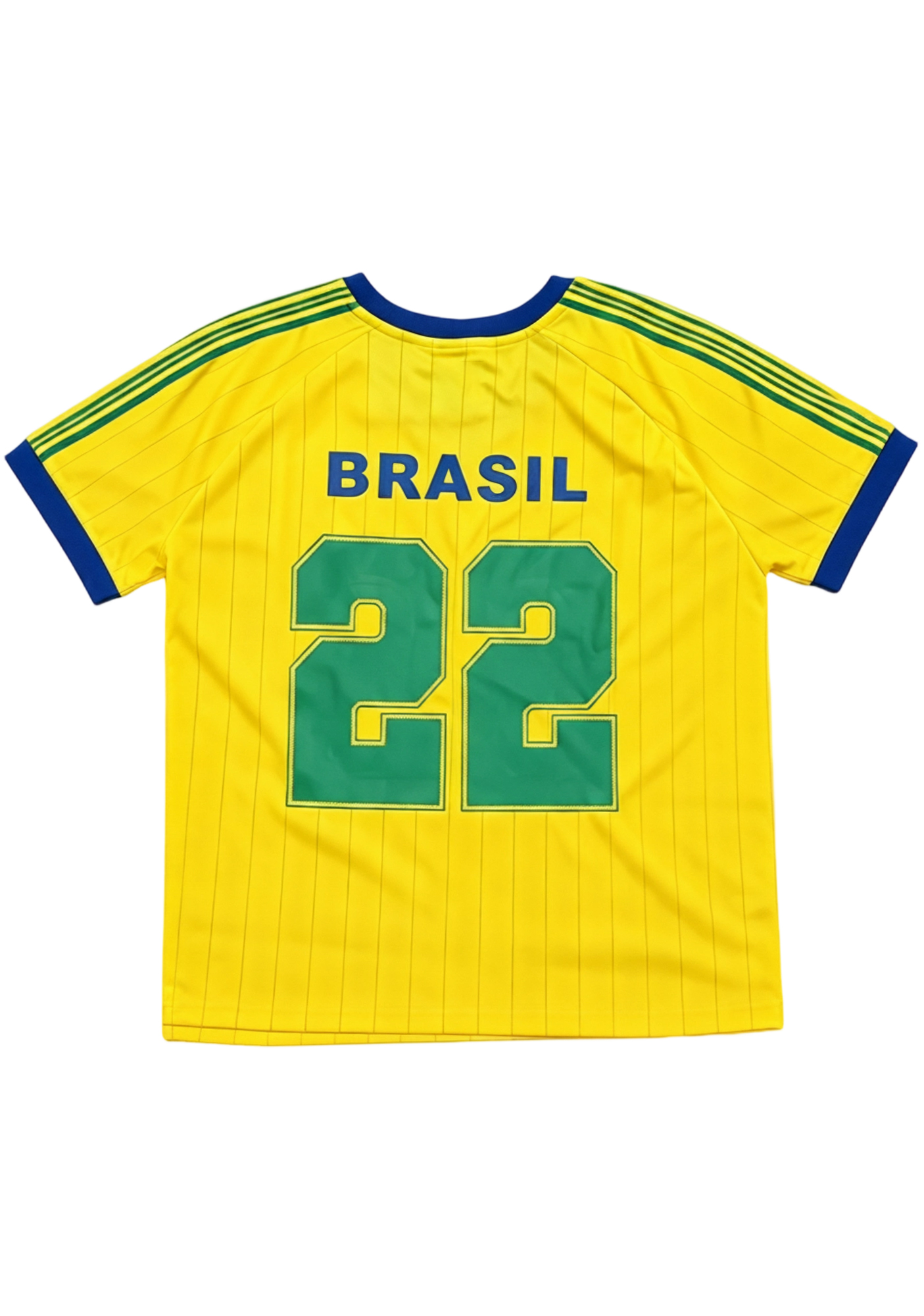 Retro Brazil National Team Yellow Striped Y2K Jersey Shirts