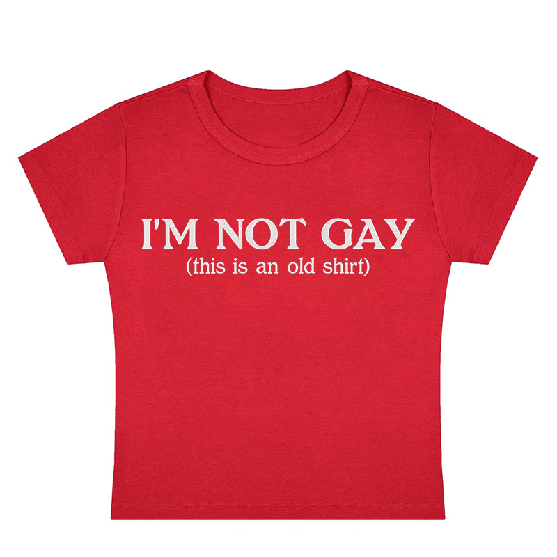 I'm Not Gay Y2k Baby Tee
