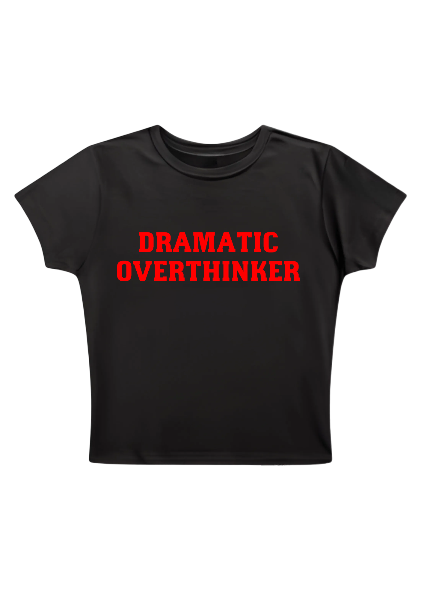 Dramatic Overthinker Y2K Baby Tee