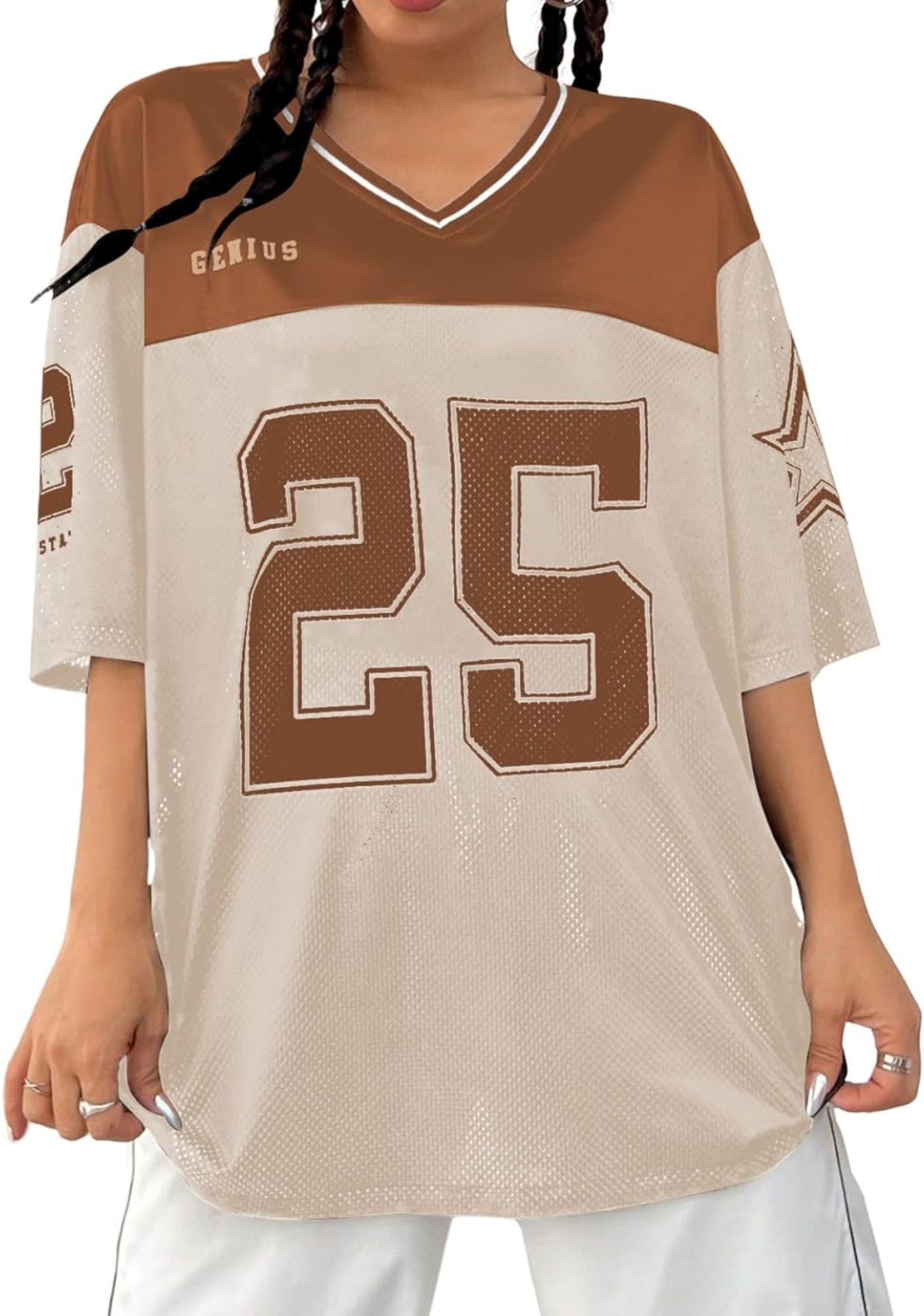 No 25 Multicolor V Neck Football Jersey Shirt