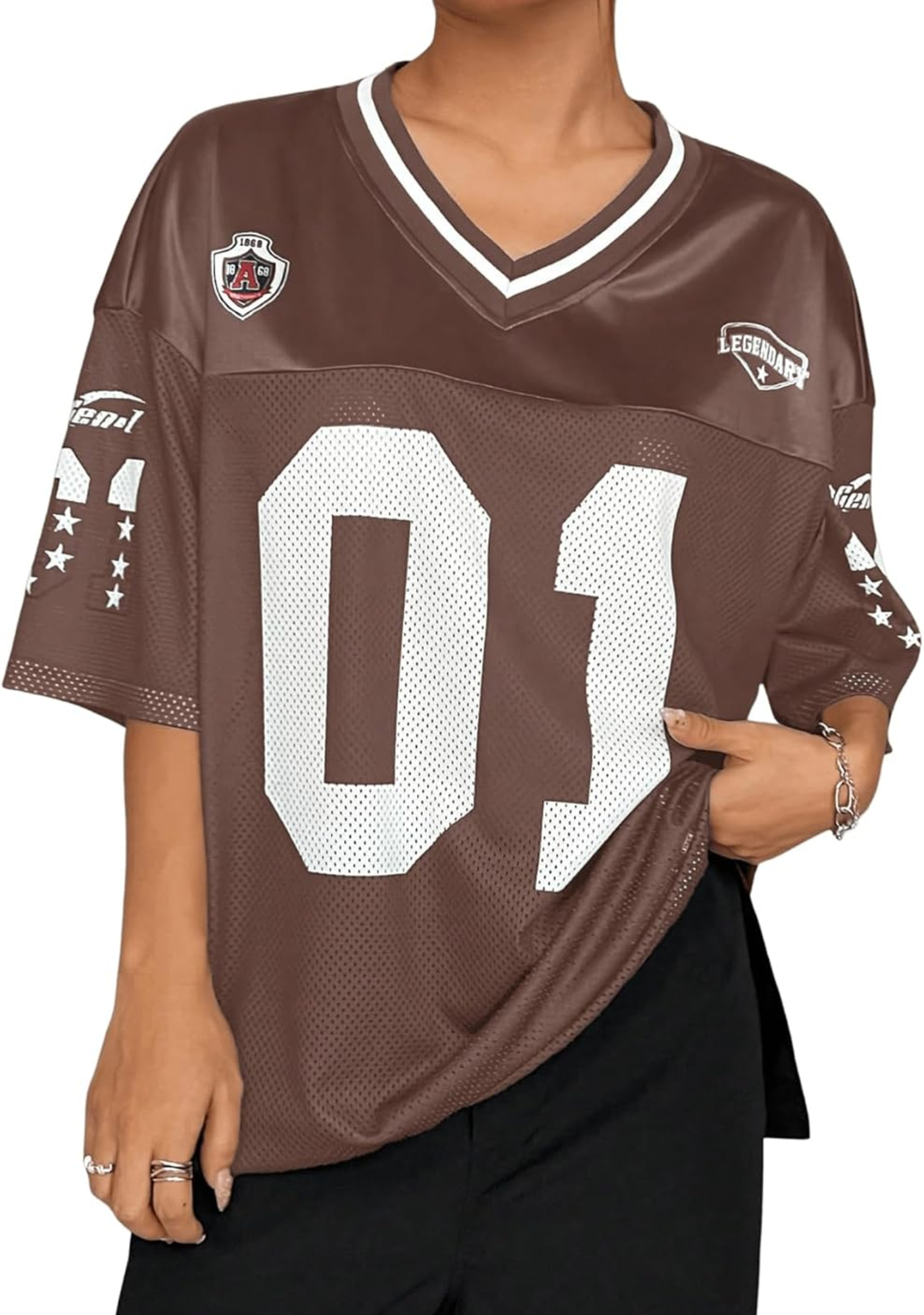 Women's Jersey Shirts Oversized Streetwear Top