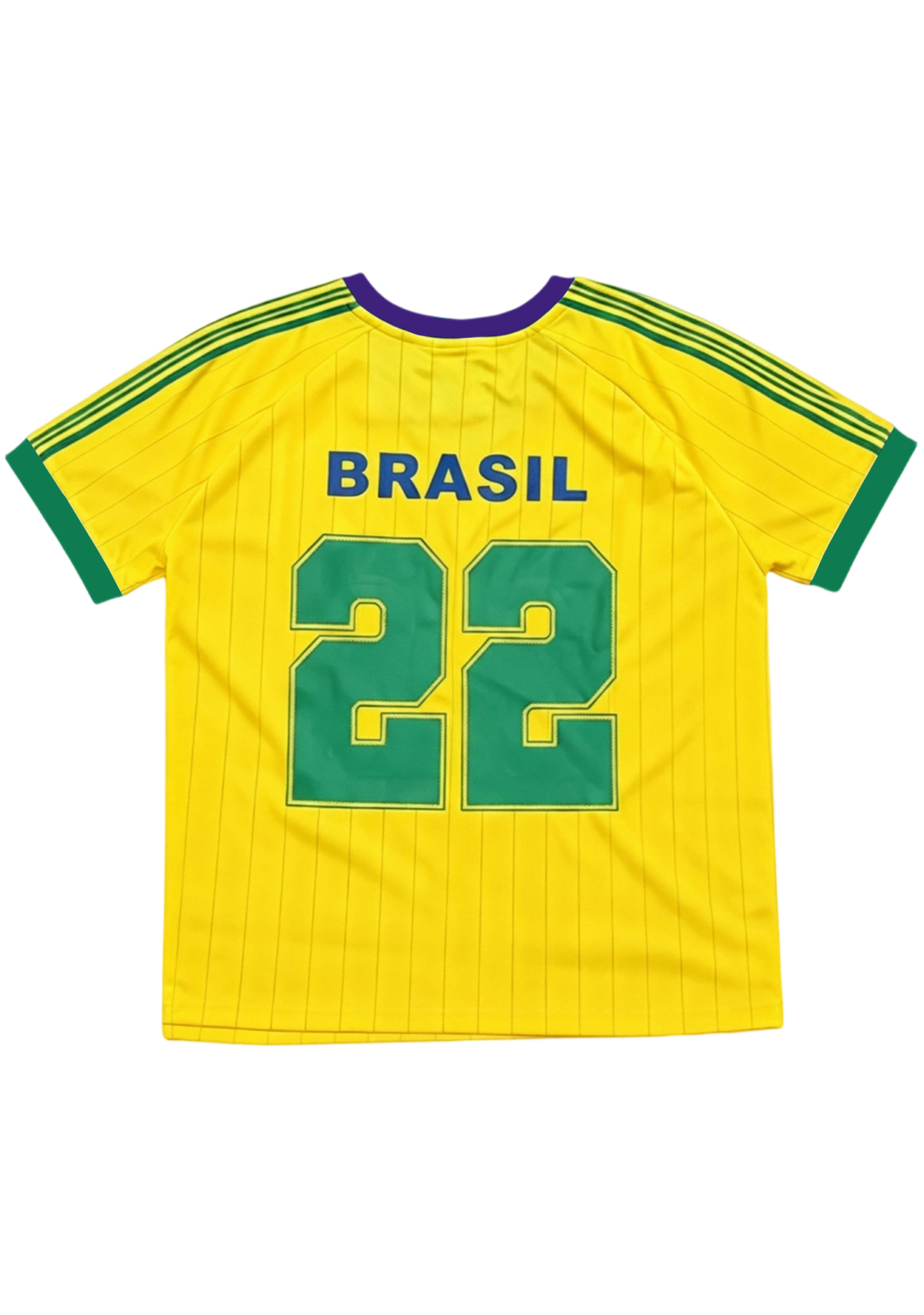 Retro Brazil National Team Yellow Striped Y2K Jersey Shirts