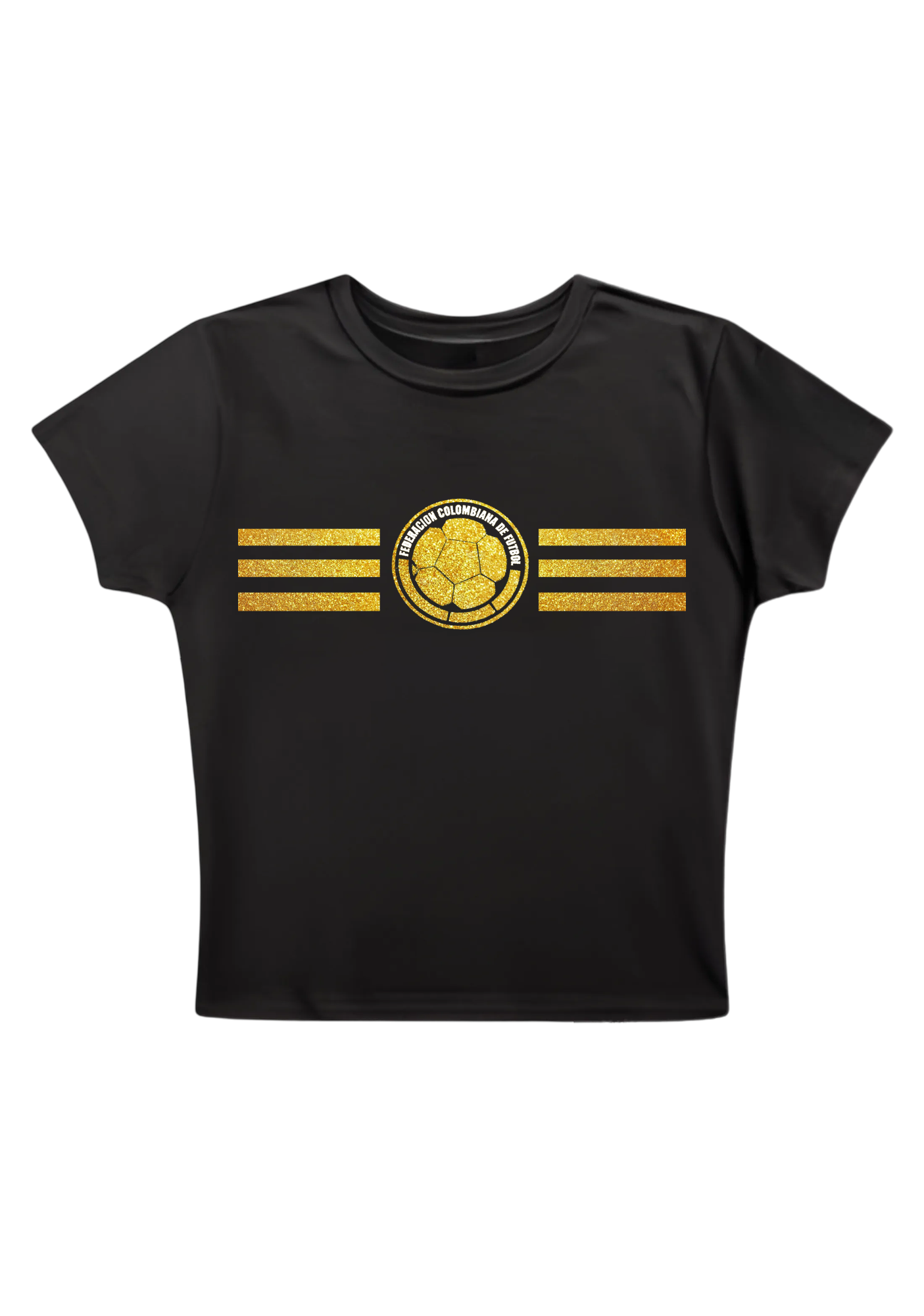 Colombia Football Glitter Y2K Baby Tee