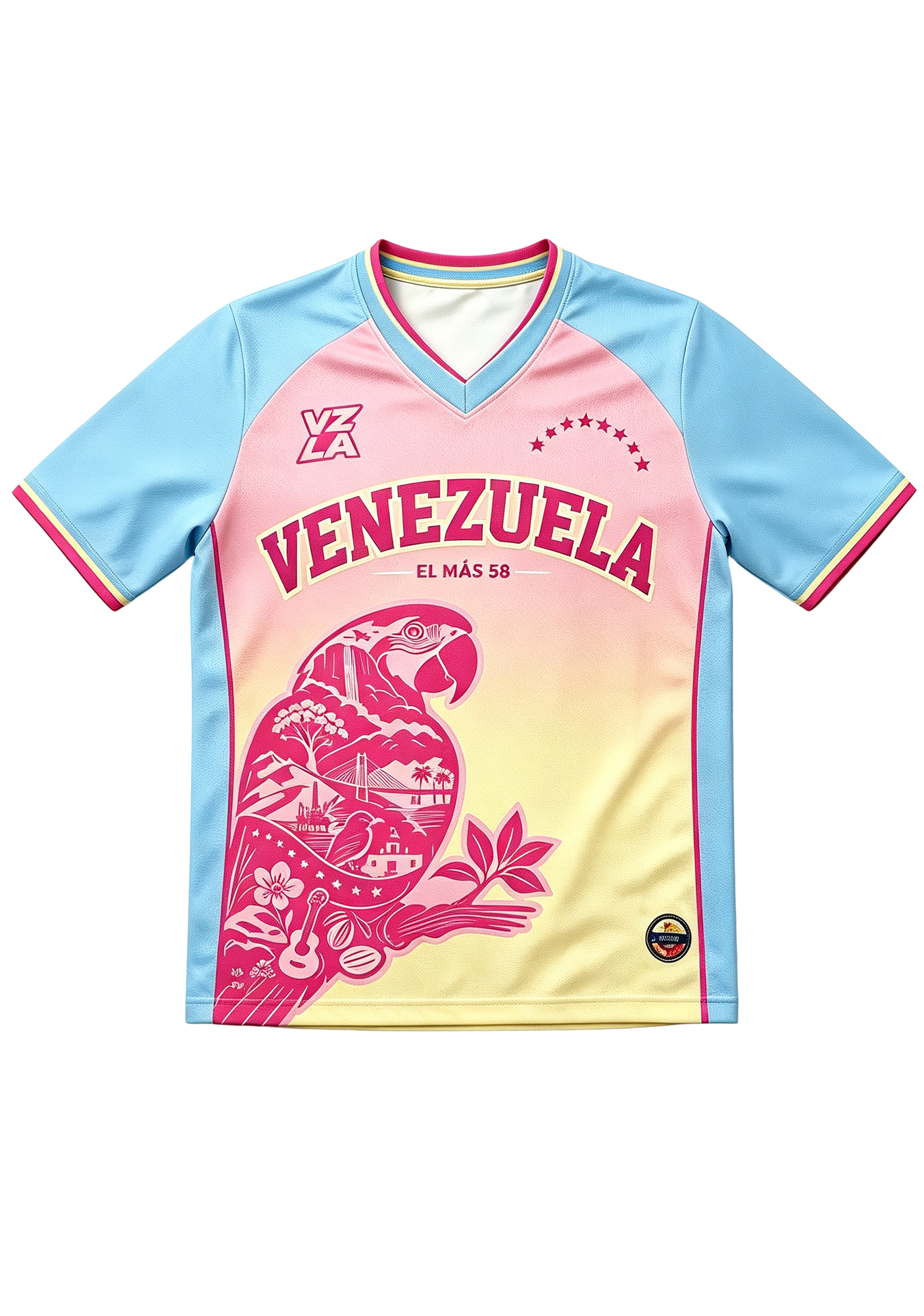 Venezuela Macaw Scenic Landscape Mesh Jersey Shirts