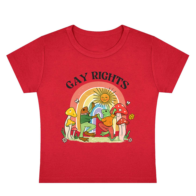 Gay Rights Thoughts Y2K Baby Tee