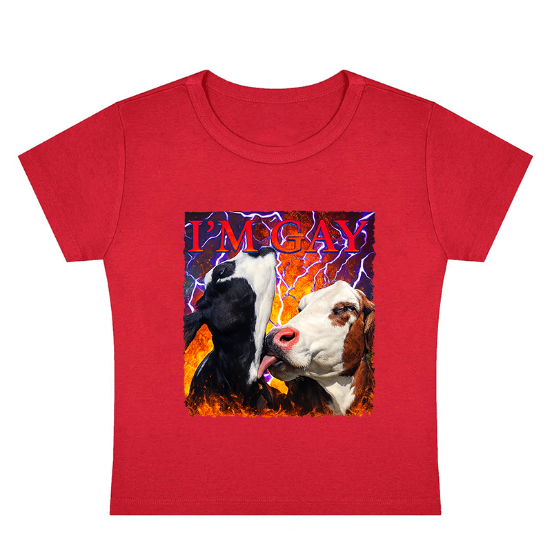 I'm Gay Y2k Baby Tee
