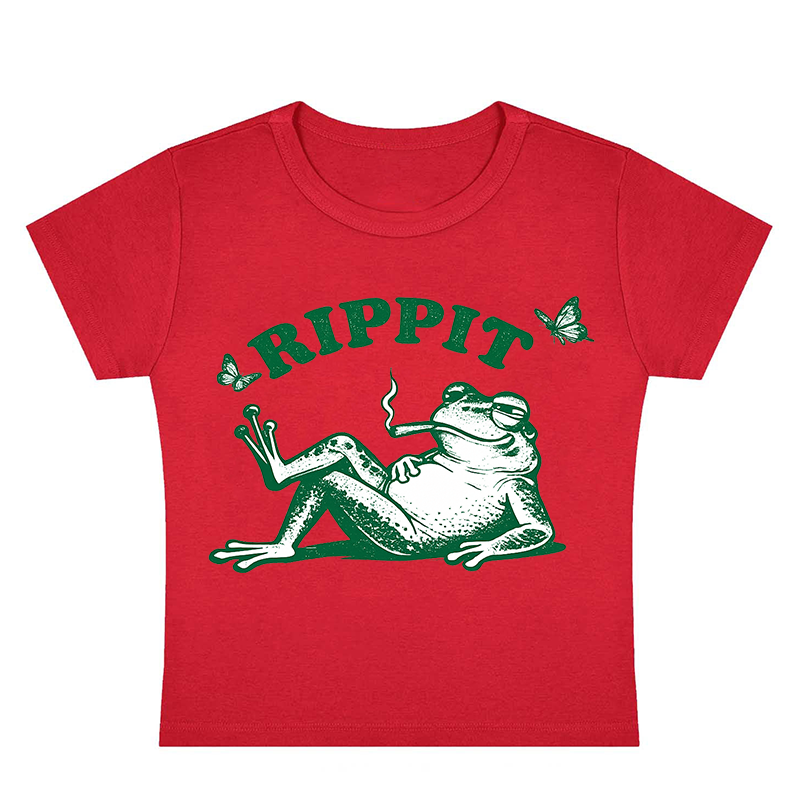 Rippit Frog Y2K Baby Tee