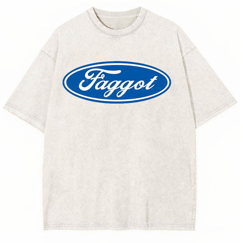 Oval Faggot Y2K Washed Tee