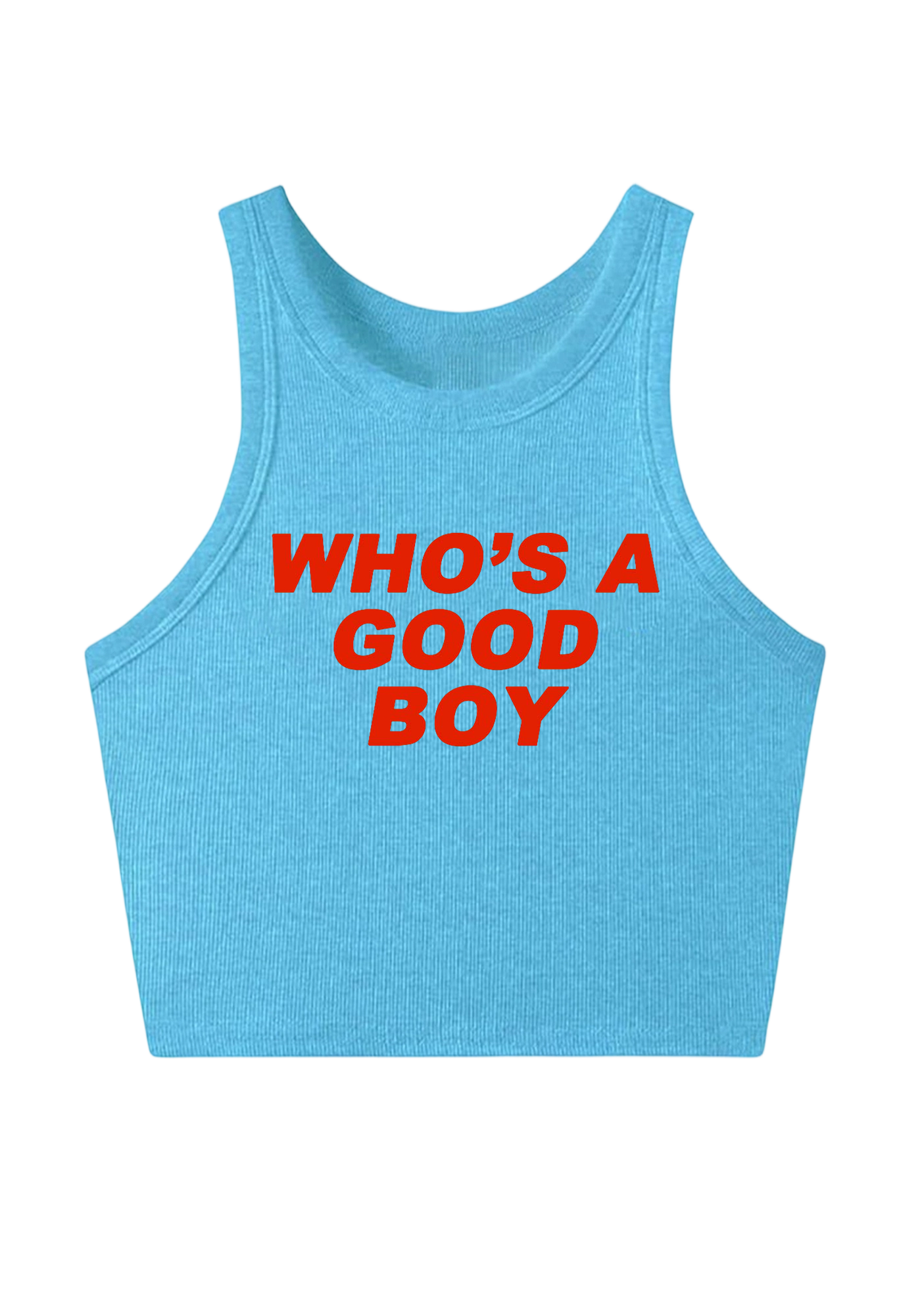 Who's A Good Boy Y2K Crop Tank Top
