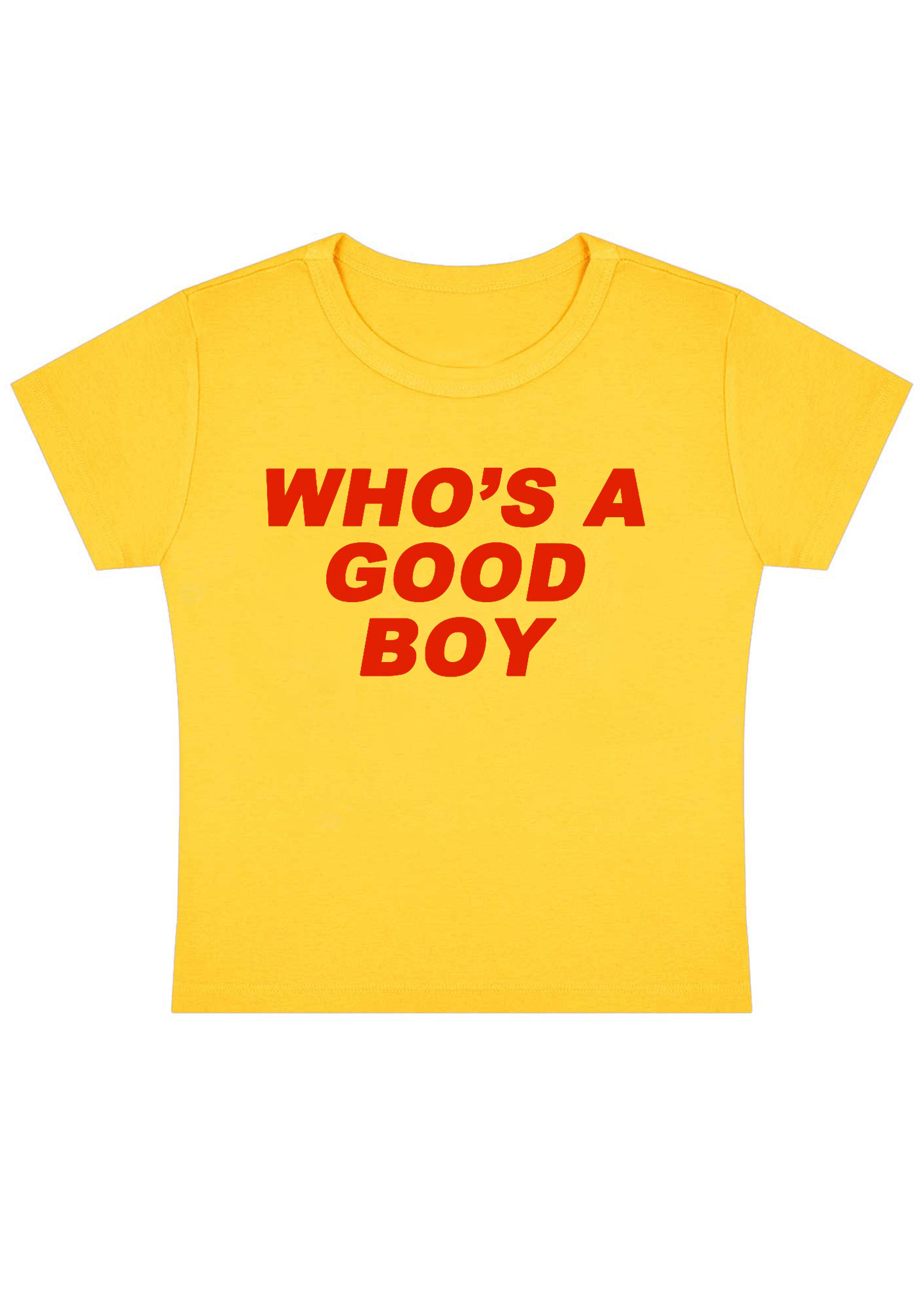 Who's A Good Boy Y2K Baby Tee
