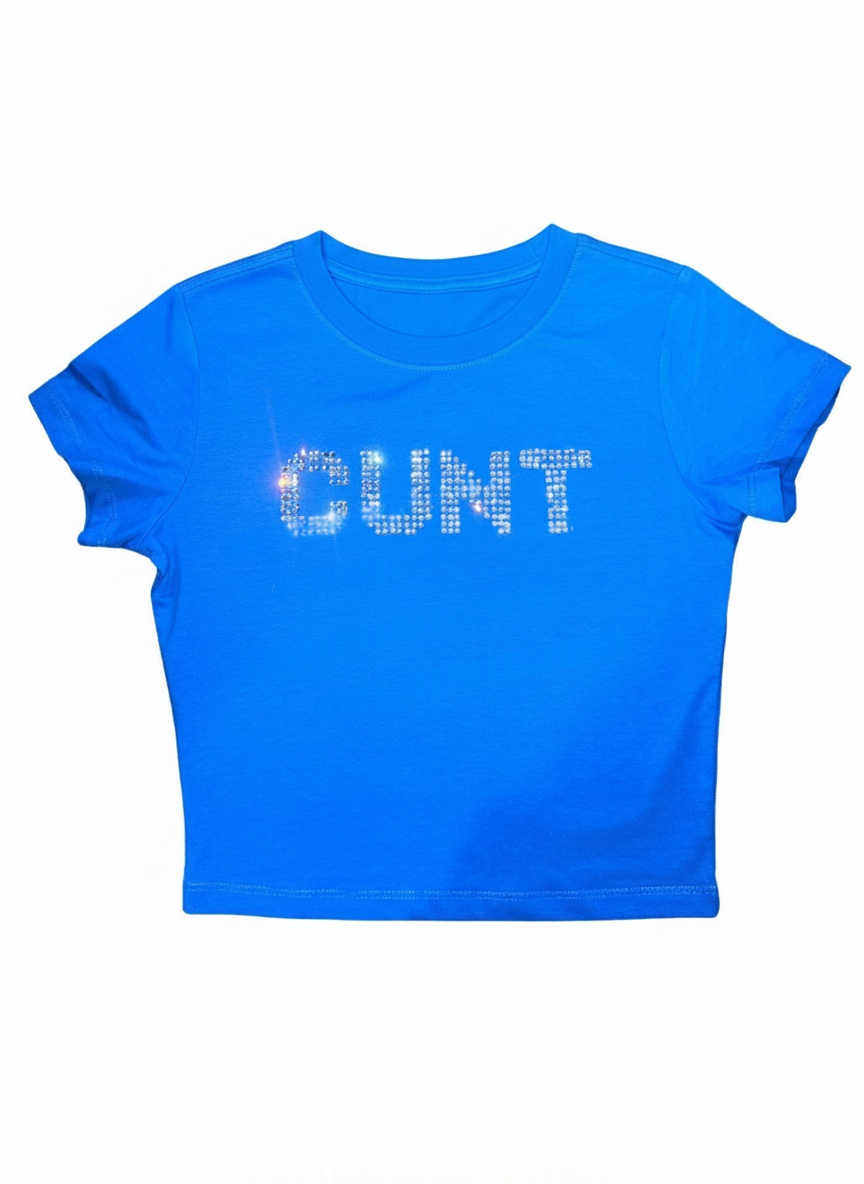 Cxxt Rhinestone Y2K Baby Tee