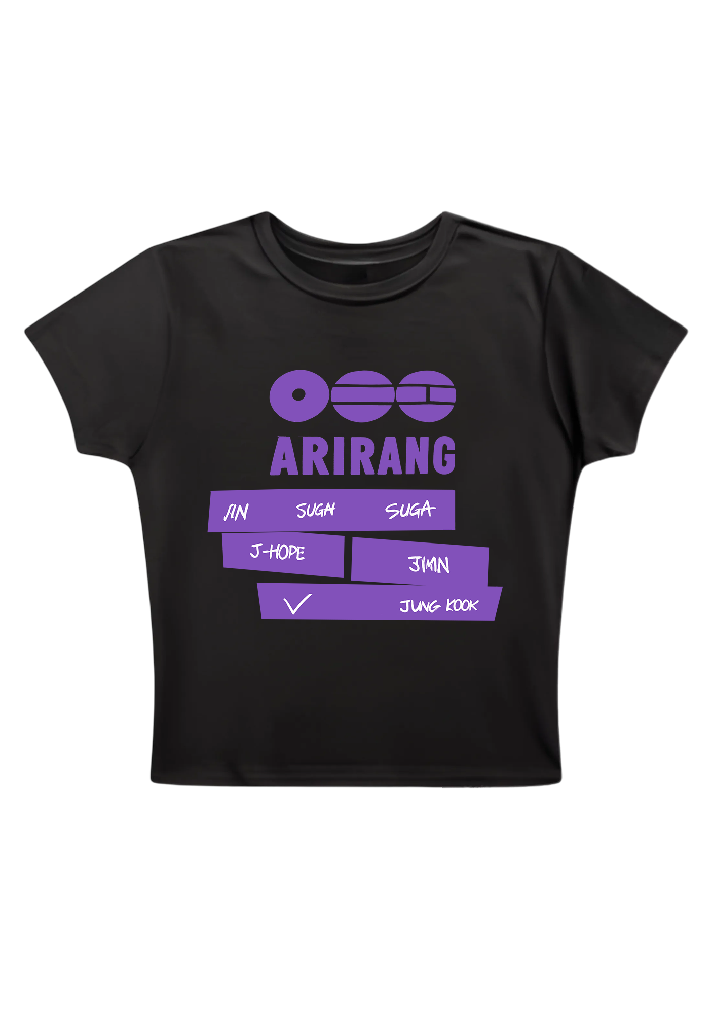 Arirang K-Pop Y2K Baby Tee