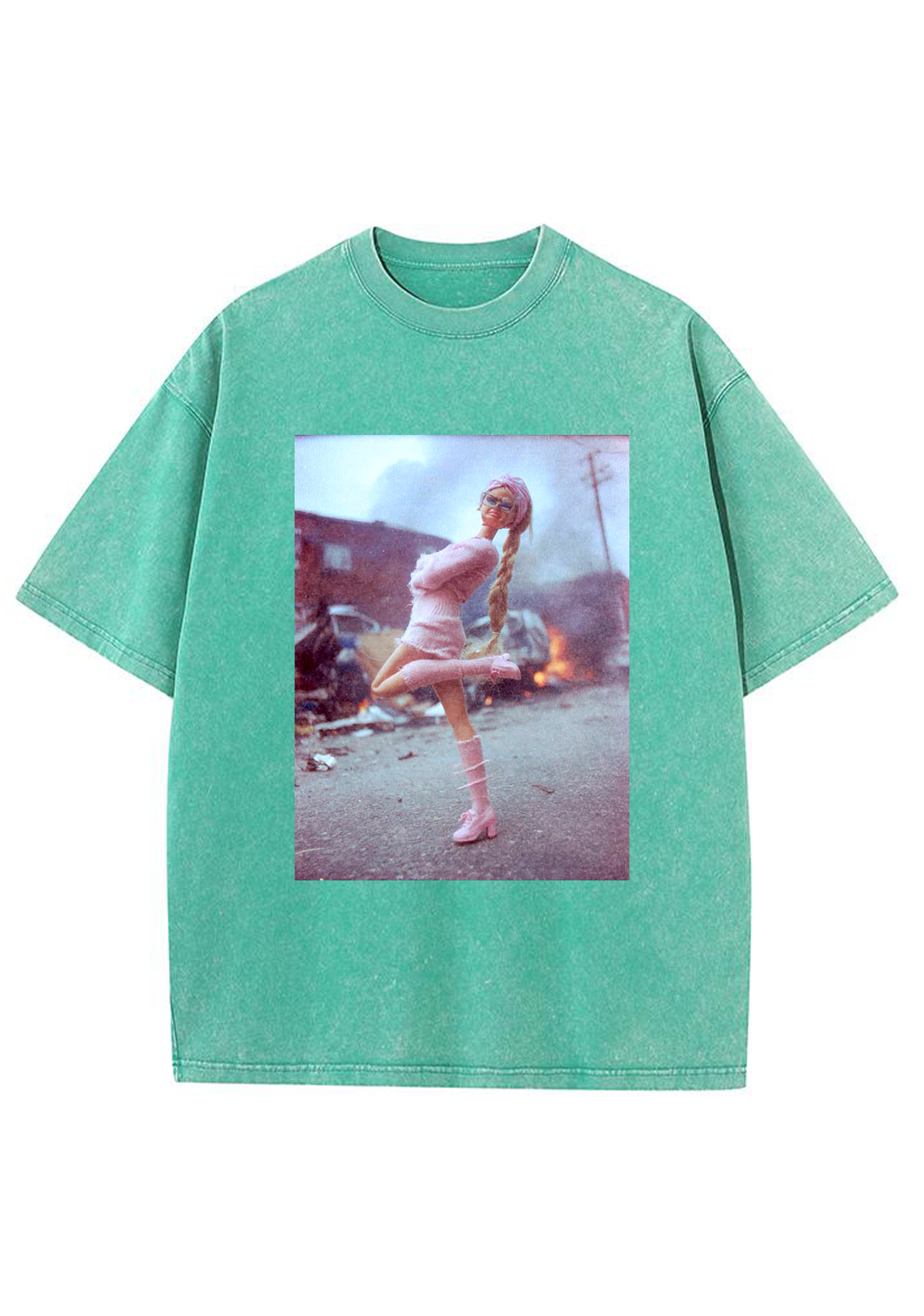 Barbie in the Apocalypse Retro Y2K Washed Tee