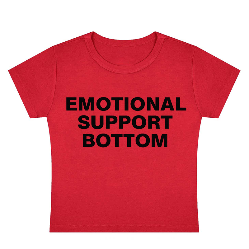 Emotional Support Bottom Y2K Baby Tee