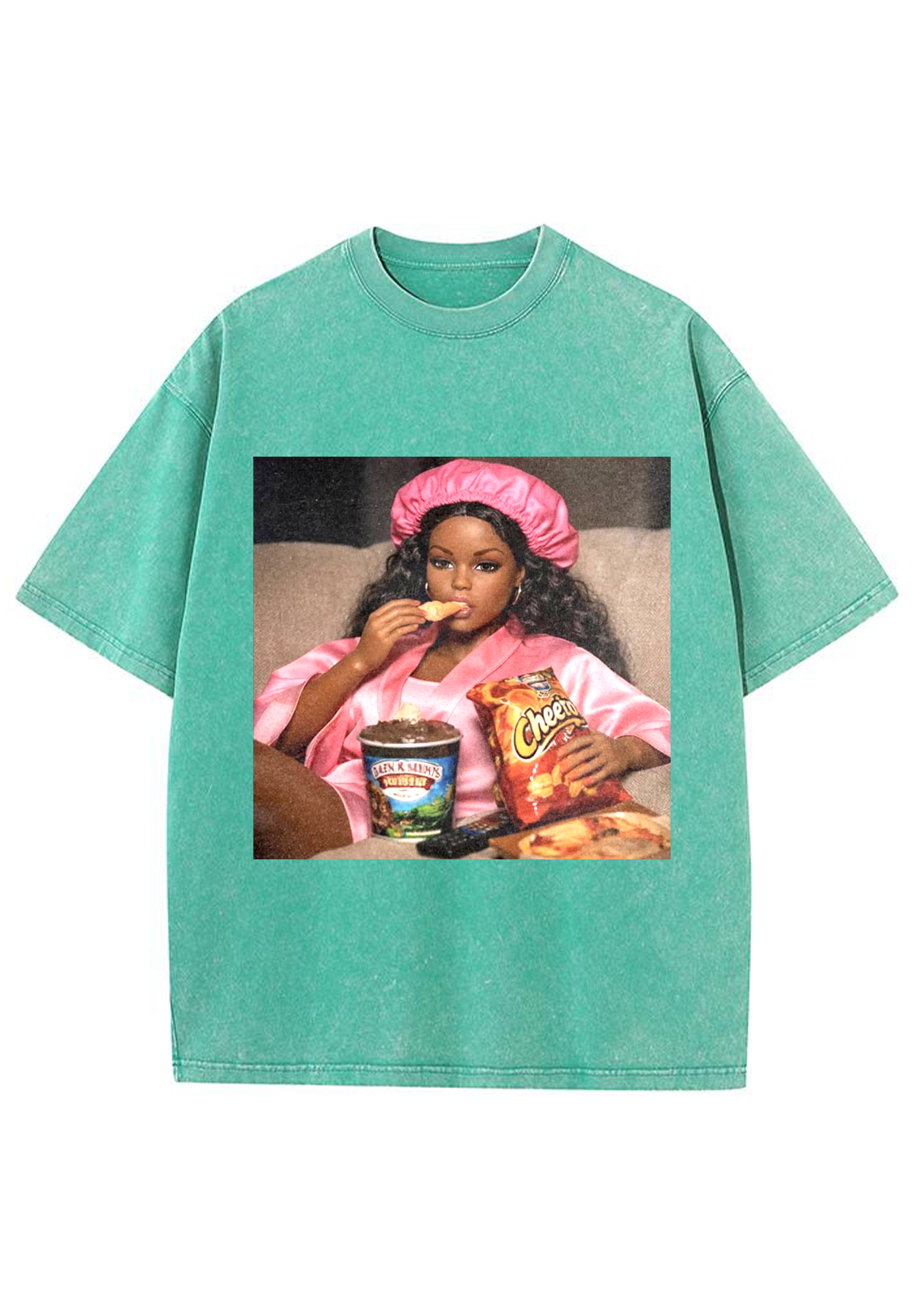 Y2K Aesthetic Lounge Mode Barbie Y2K Washed Tee