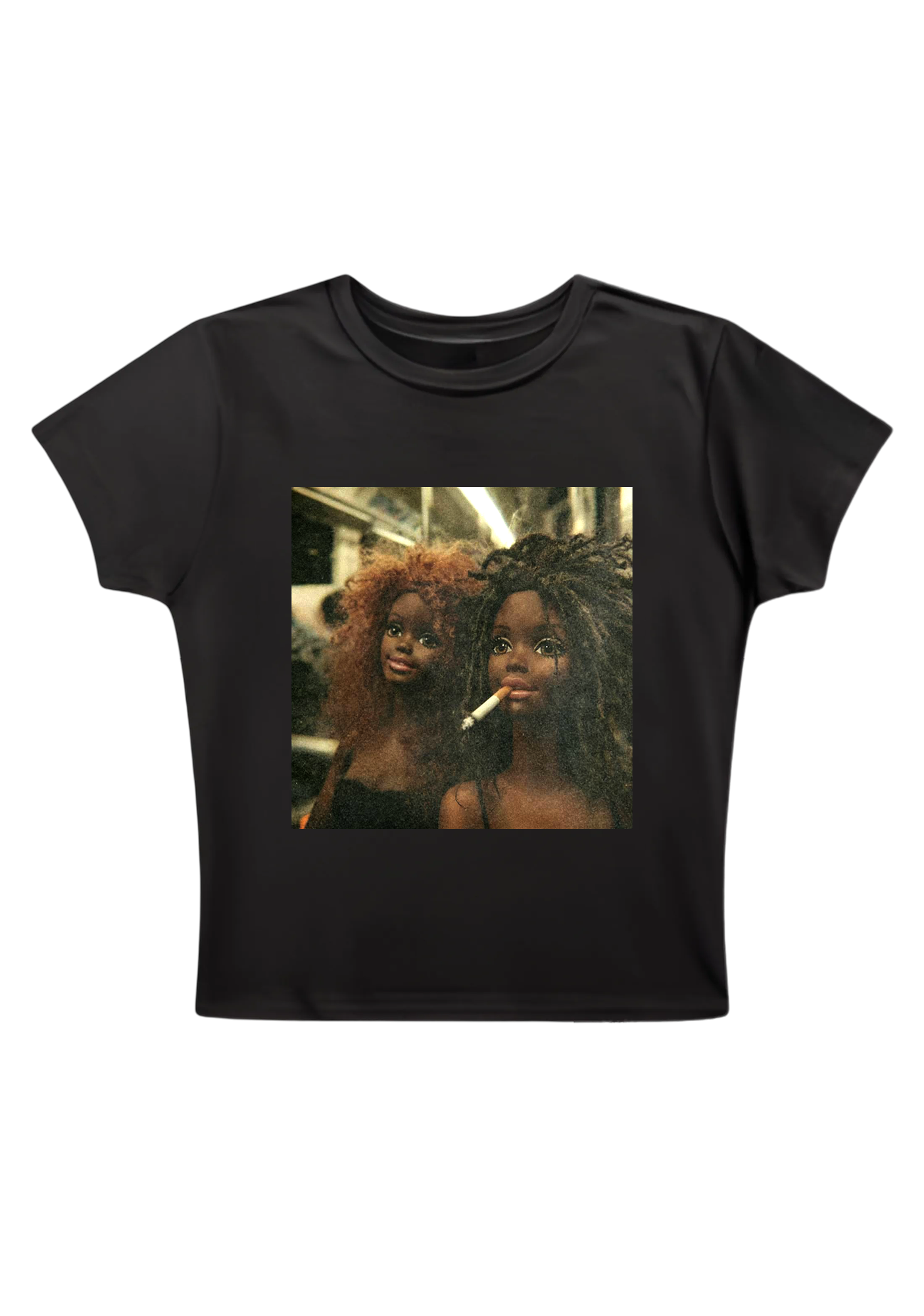 Subway Barbie Dolls Y2K Baby Tee
