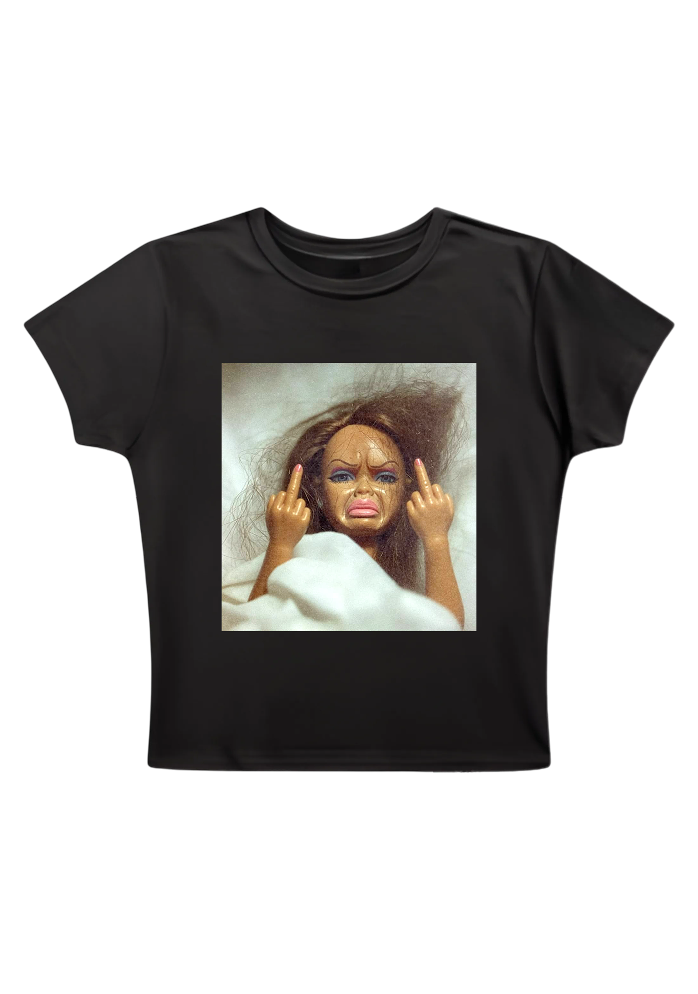  Vintage Grunge Bed Head Barbie Attitude Y2K Baby Tee