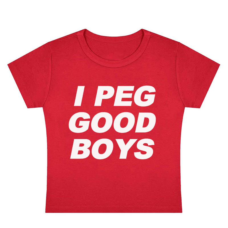 I Peg Good Boys Y2K Baby Tee