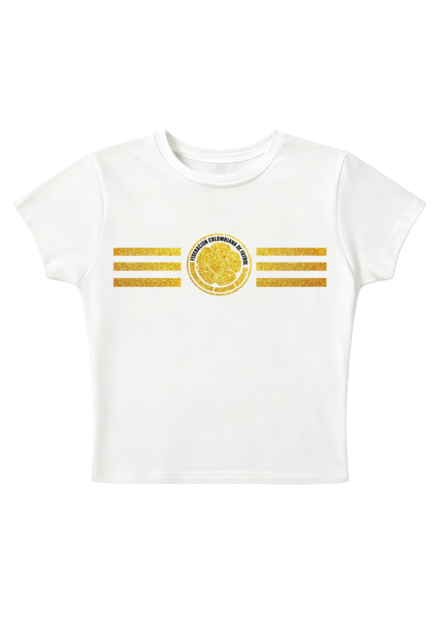 Colombia Football Glitter Y2K Baby Tee