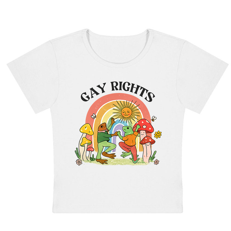 Gay Rights Thoughts Y2K Baby Tee