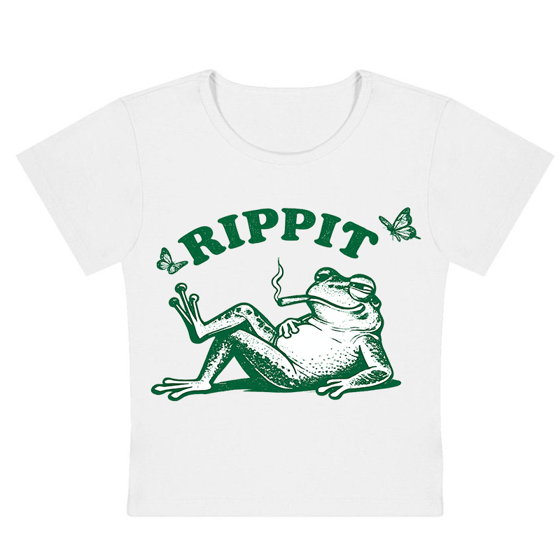 Rippit Frog Y2K Baby Tee