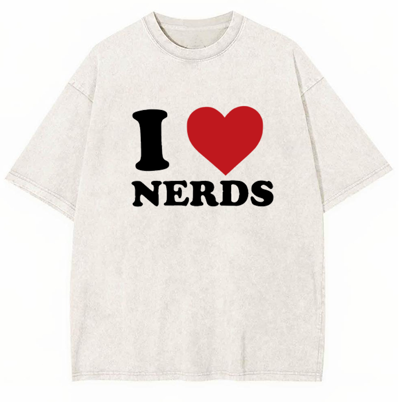 I Love Nerds Y2K Washed Tee