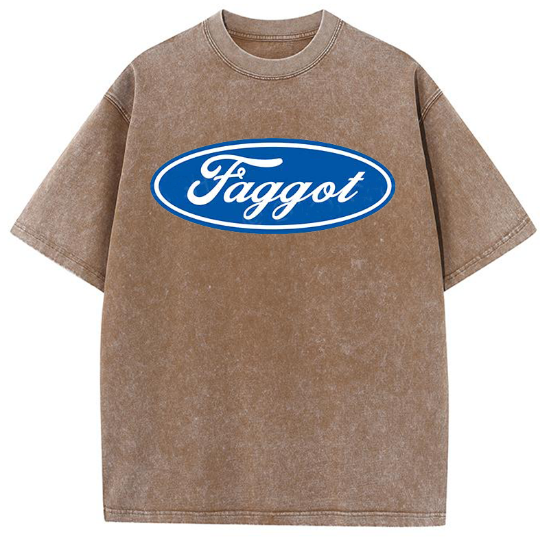 Oval Faggot Y2K Washed Tee