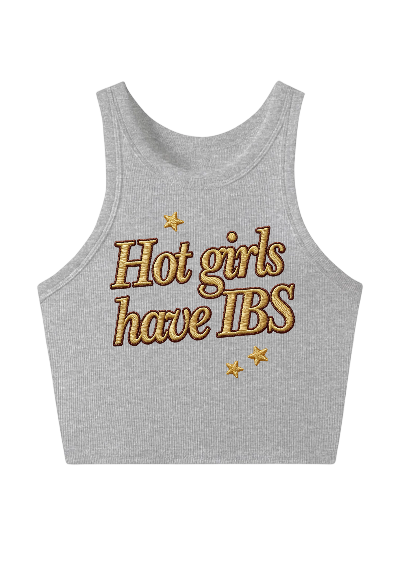 Hot Girls Embroidery Y2K Crop Tank Top